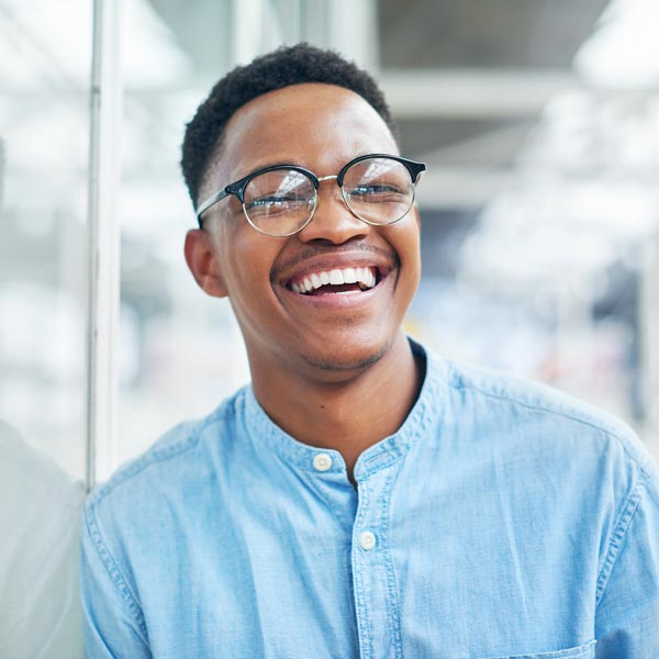 laughing young man